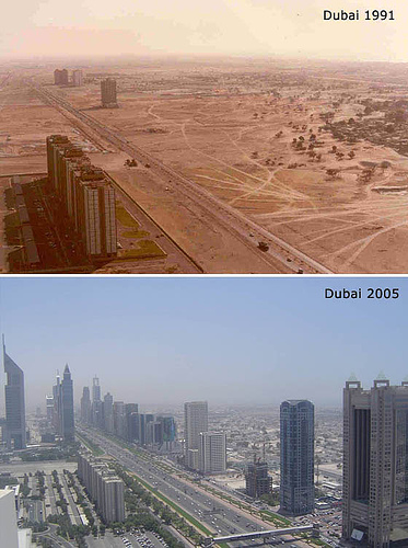 Dubai in 1991 si in 2005