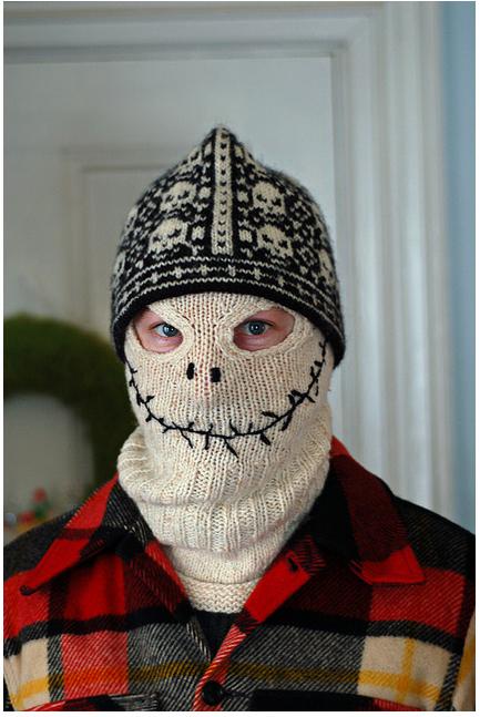 Skeleton knitted balaclava